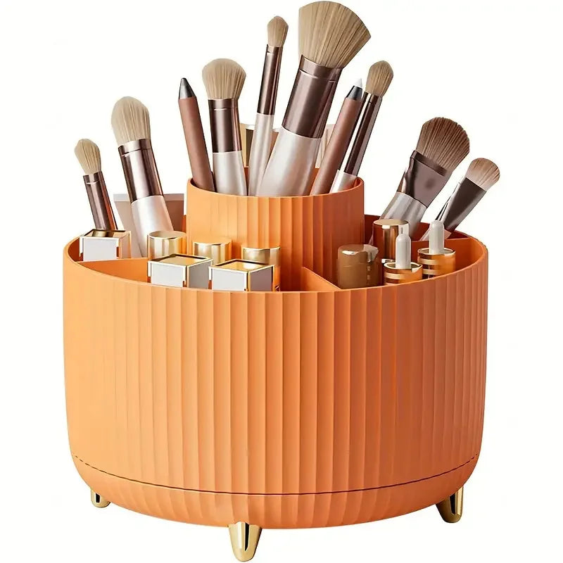 360° Rotating Makeup Brush Holder & Organizer