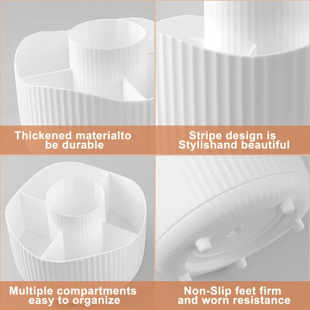 360° Rotating Makeup Brush Holder & Organizer