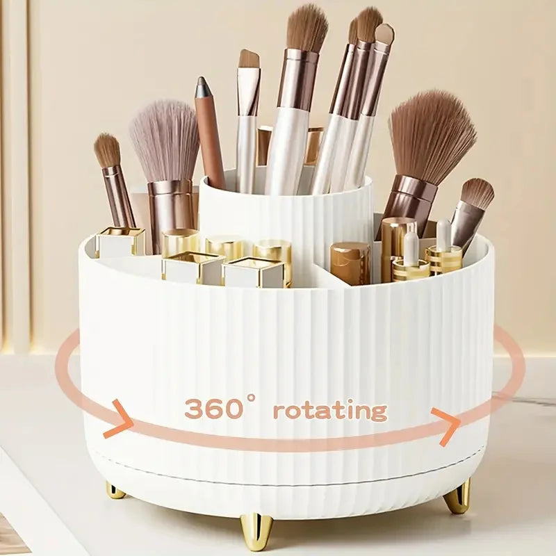360° Rotating Makeup Brush Holder & Organizer
