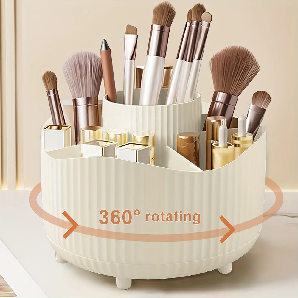 360° Rotating Makeup Brush Holder & Organizer