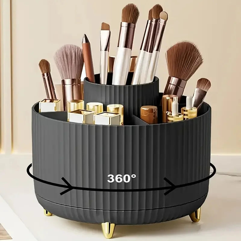 360° Rotating Makeup Brush Holder & Organizer