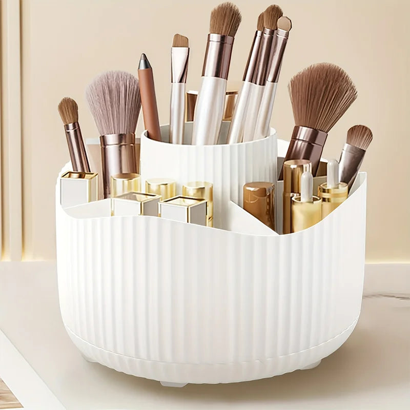360° Rotating Makeup Brush Holder & Organizer