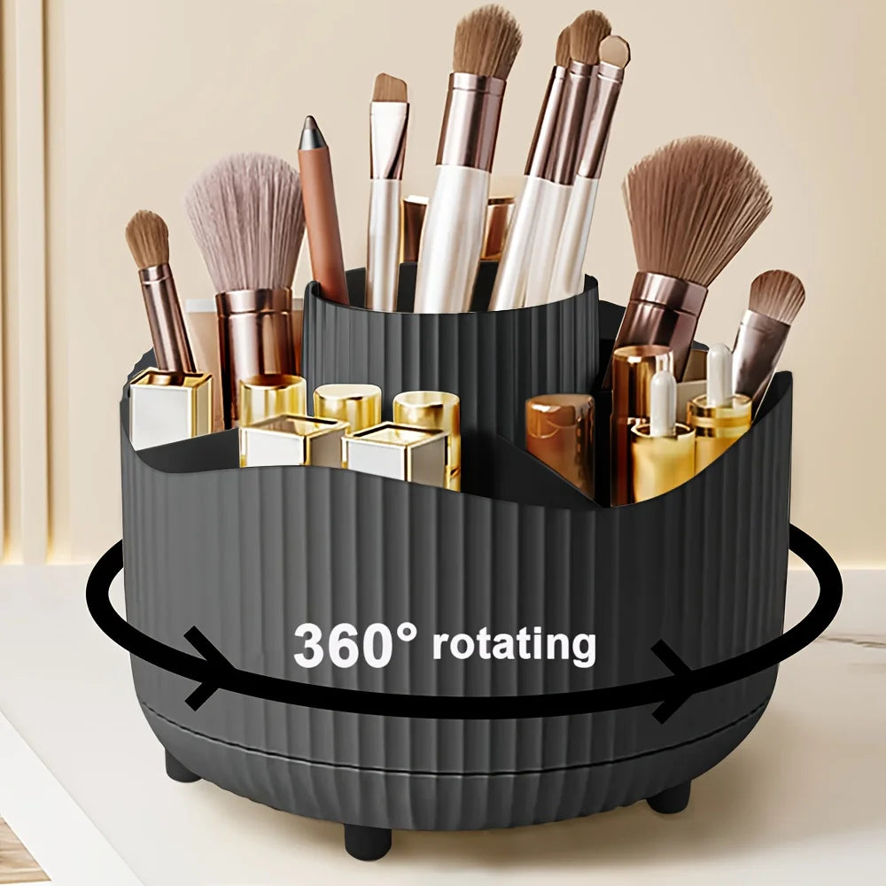 360° Rotating Makeup Brush Holder & Organizer