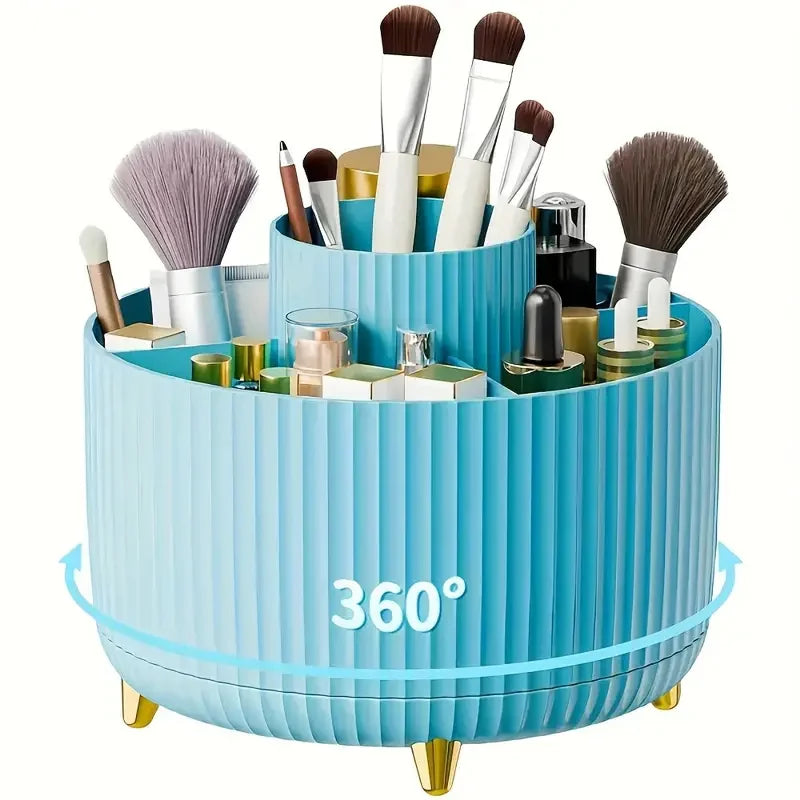 360° Rotating Makeup Brush Holder & Organizer